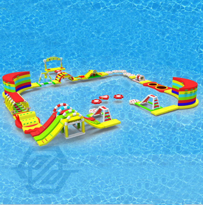 Parque de atracciones acu&aacute;tico, parque acu&aacute;tico flotante inflable, parque gigante de diversi&oacute;n acu&aacute;tica, parque de desaf&iacute;o 