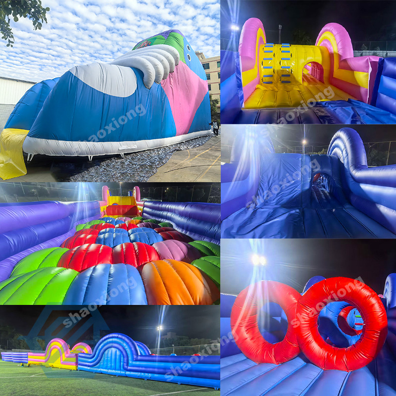 Parcours d'obstacles de jeux de sport de videur gonflable ext&eacute;rieur commercial