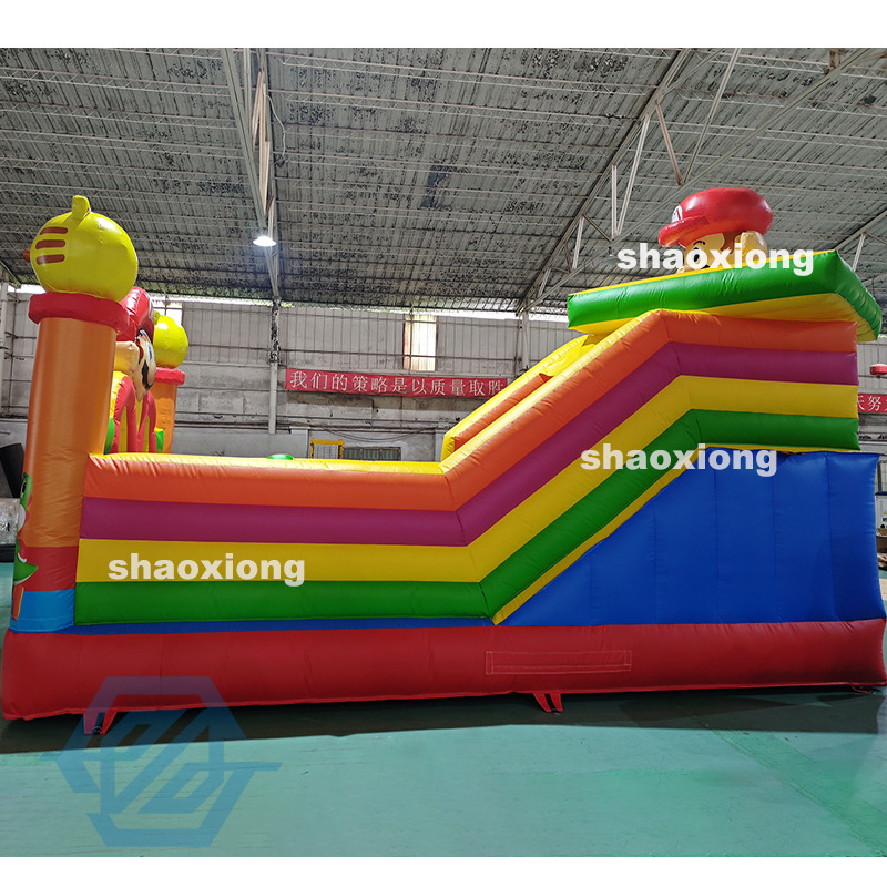 Casa inflable de rebote Mario con combinaci&oacute;n de tobog&aacute;n