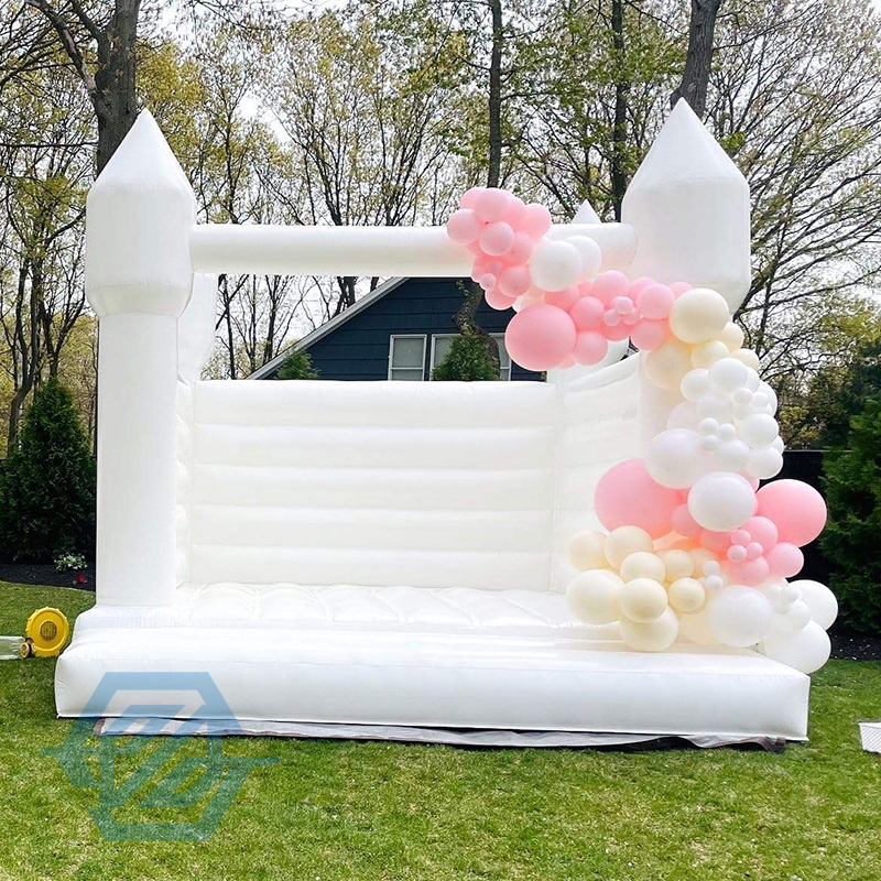 Castillo Hinchable Inflable Casa de Despedida de Boda Blanca para Fiesta