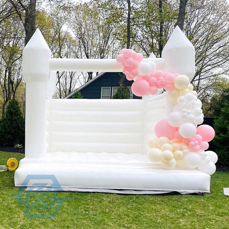 Castillo Hinchable Inflable Casa de Despedida de Boda Blanca para Fiesta
