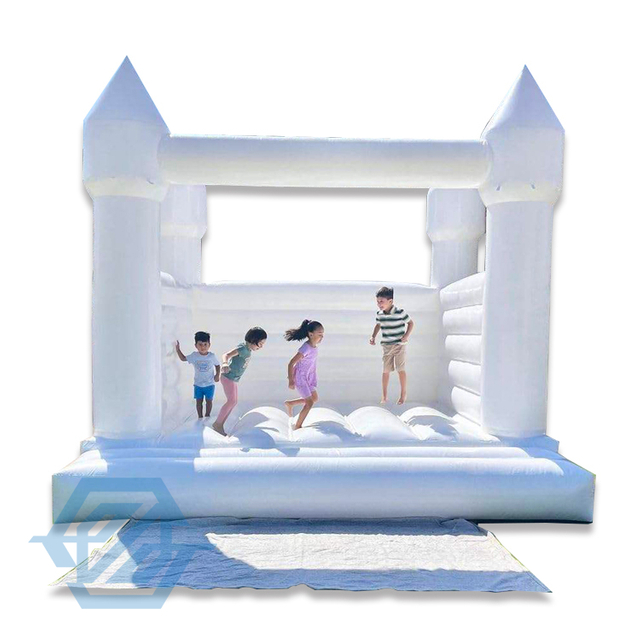 Castillo Hinchable Inflable Casa de Despedida de Boda Blanca para Fiesta
