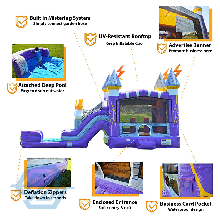 Piscina inflable del tobog&aacute;n acu&aacute;tico de la casa de la gorila del alquiler comercial