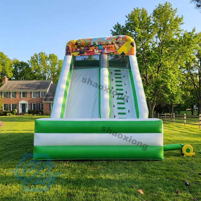 Tobog&aacute;n inflable al aire libre con tema de Minecraft de dibujos animados a la venta