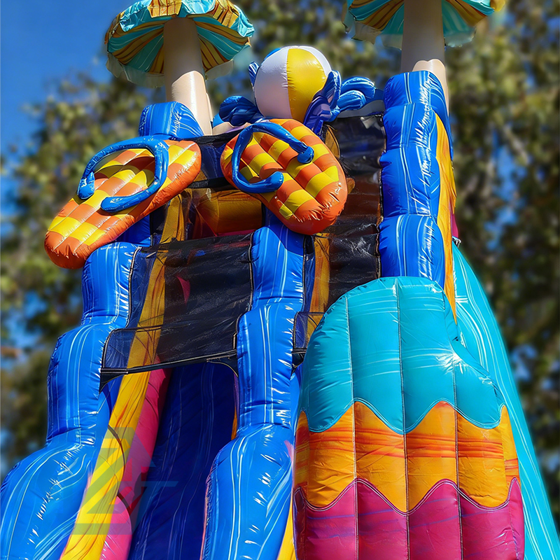  Toboganes acu&aacute;ticos grandes inflables para fiesta en la playa con piscina desmontable