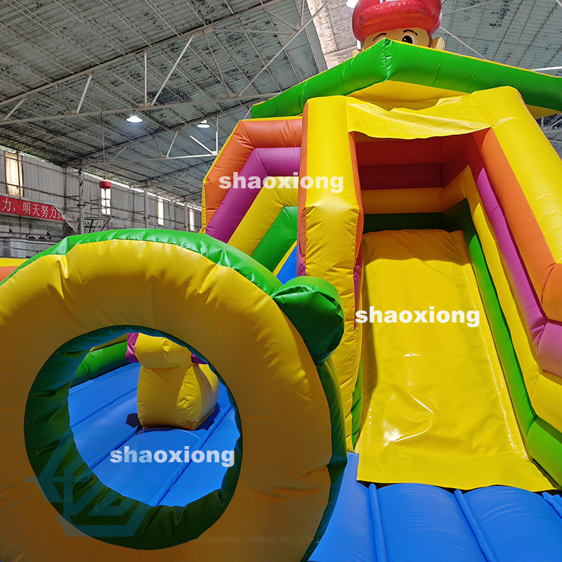 Casa inflable de rebote Mario con combinaci&oacute;n de tobog&aacute;n