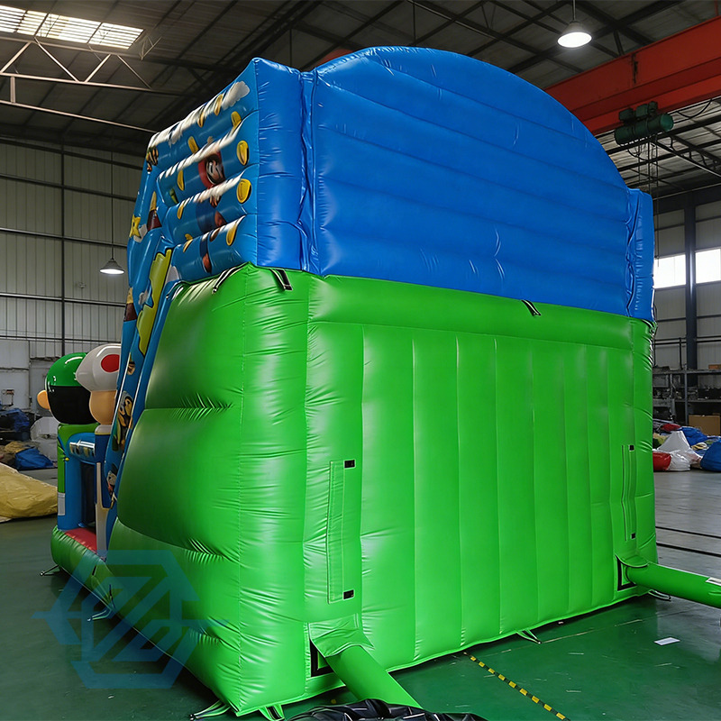 Tobog&aacute;n inflable al aire libre con tema de Mario de dibujos animados a la venta