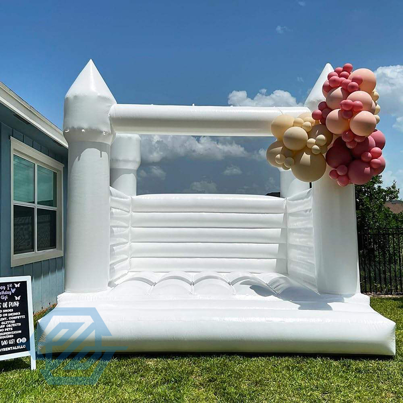 Castillo Hinchable Inflable Casa de Despedida de Boda Blanca para Fiesta