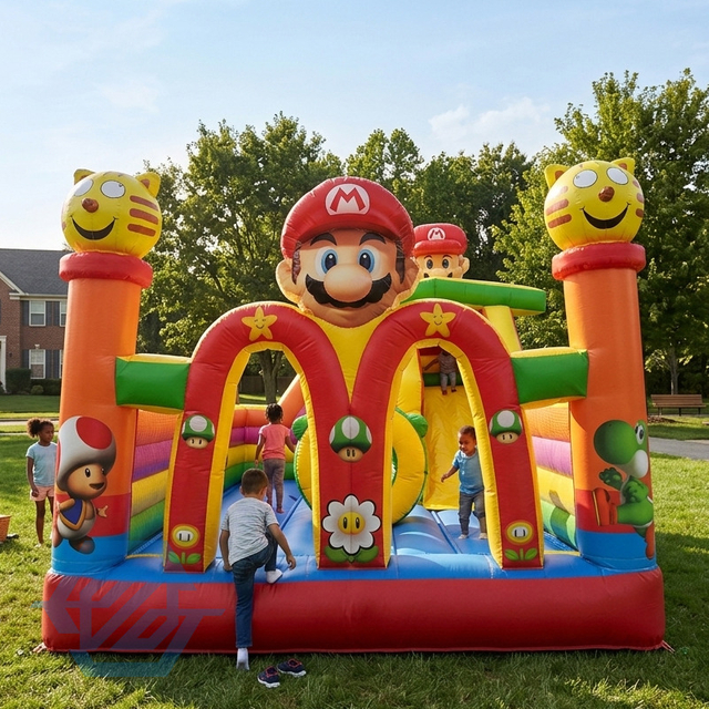 Nadmuchiwany domek Mario Bounce ze zjeżdżalnią