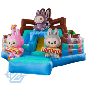 Combo de tobog&aacute;n inflable para exteriores Labubu para ni&ntilde;os
