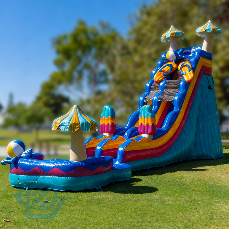  Toboganes acu&aacute;ticos grandes inflables para fiesta en la playa con piscina desmontable