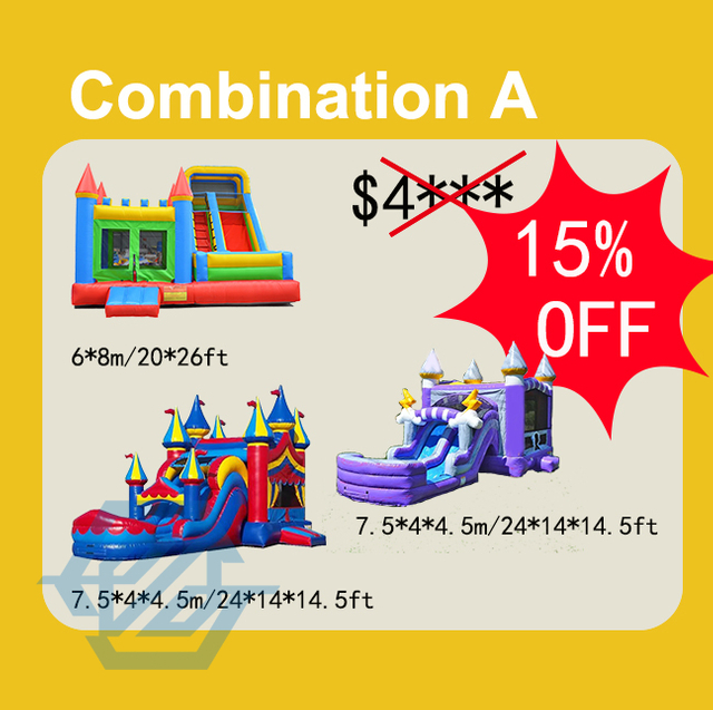 Casa de rebote inflable combinada comercial en alquiler
