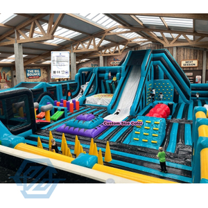 Parque tem&aacute;tico inflable gigante, juego de atracciones, trampol&iacute;n