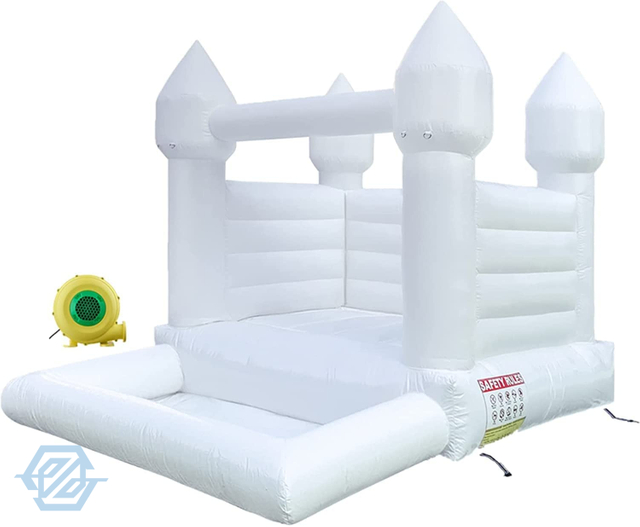 Ch&acirc;teau gonflable blanc gonflable avec piscine &agrave; balles pour &eacute;v&eacute;nements de mariage