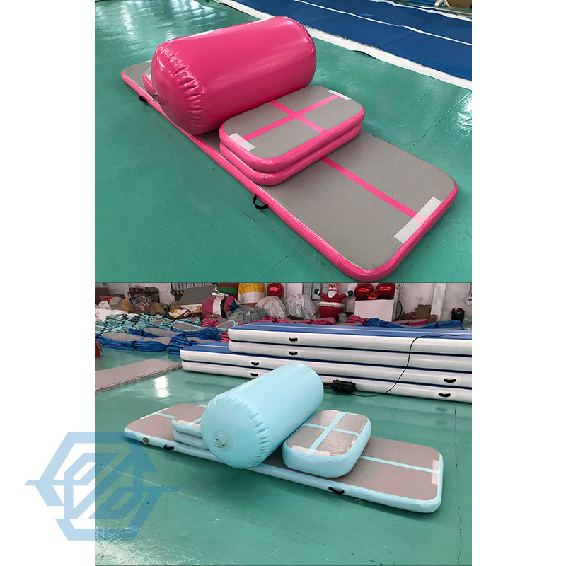 Tapis de gymnastique gonflable de gymnastique de culbutage d'entra&icirc;nement de voie d'air d'ensemble de 5 pi&egrave;ces