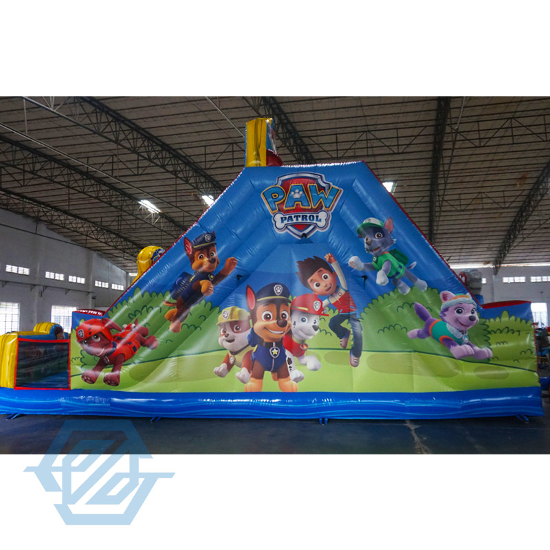 Patio combinado inflable comercial de la diapositiva del castillo de la patrulla de los ni&ntilde;os