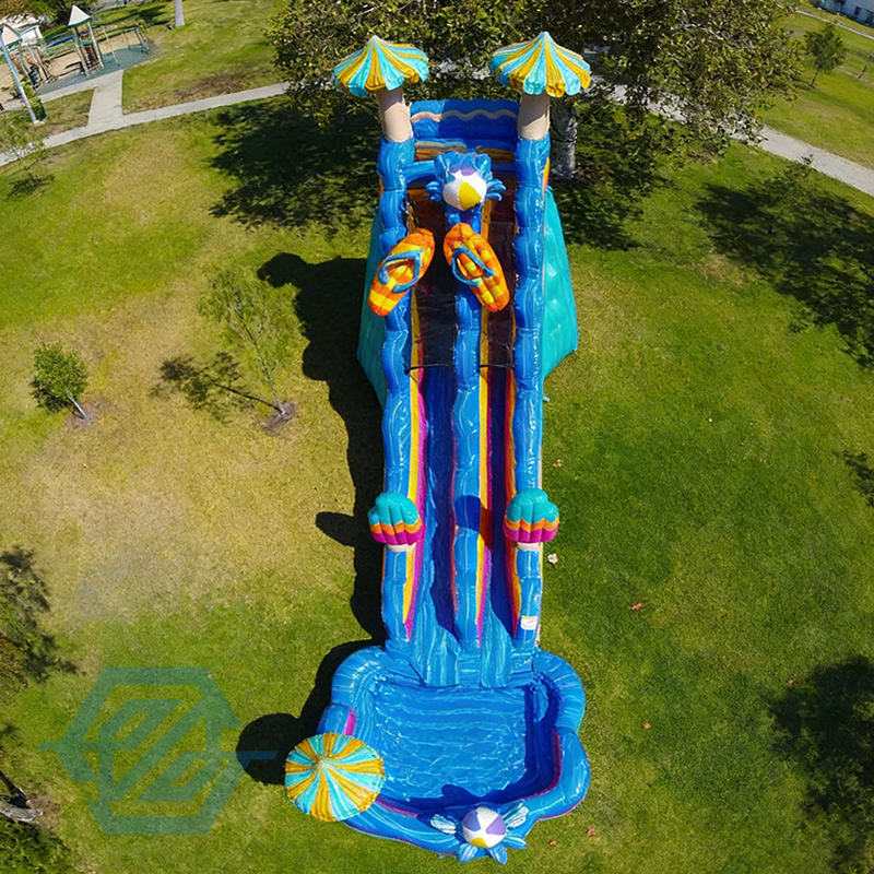  Toboganes acu&aacute;ticos grandes inflables para fiesta en la playa con piscina desmontable