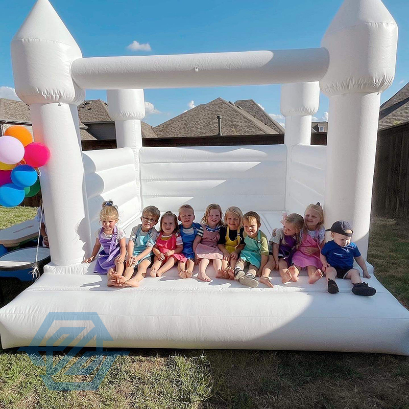 Castillo Hinchable Inflable Casa de Despedida de Boda Blanca para Fiesta