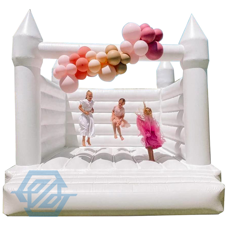 Castillo Hinchable Inflable Casa de Despedida de Boda Blanca para Fiesta