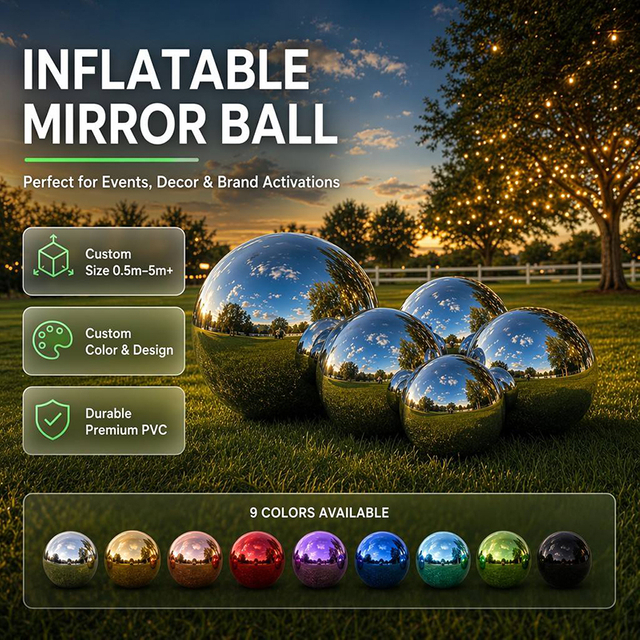 Boule m&eacute;tallique gonflable d&eacute;corative pour les &eacute;v&eacute;nements de sph&egrave;re